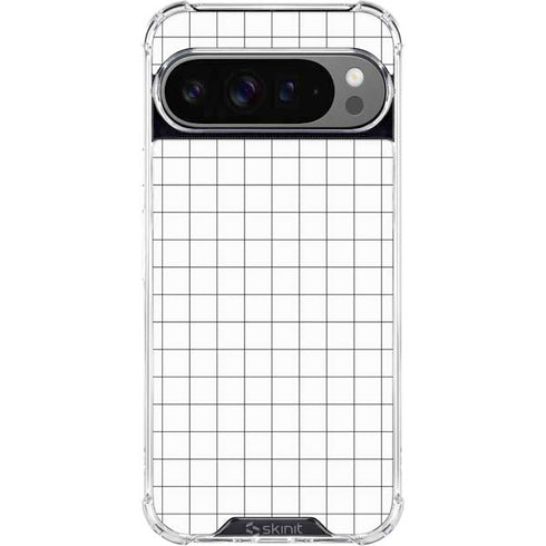 White Grid Google Pixel 10 Pro XL Clear Case